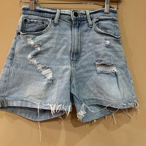 Abercrombie and Fitch High Rise Curve Love Jean Shorts
